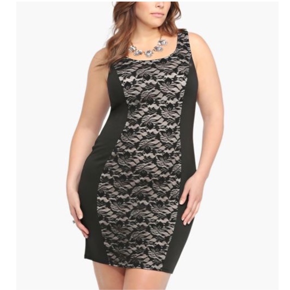 torrid Dresses & Skirts - TORRID | LACE FRONT PANEL BODYCON DRESS